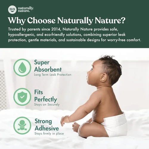 Vista 2 de Naturally Nature Almohadillas elevadoras de pañales durante la noche, evita fugas durante la noche, forros de pañales para niños pequeños, pañales