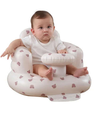 Vista 13 de AGITVPS Asiento de bebé inflable mejorado con bandeja para bebés de 3 a 36 meses, asiento de bumbo con bomba de aire integrada con bandeja, silla