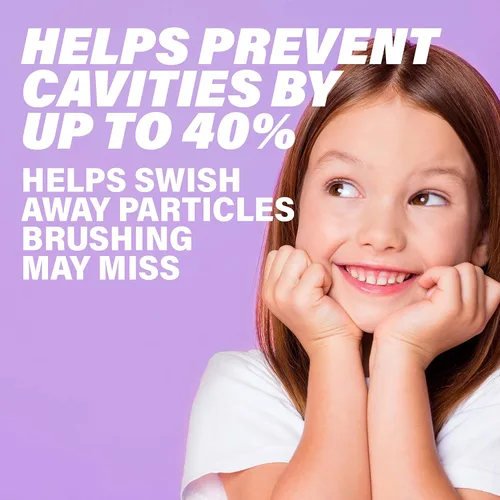 Vista 4 de ACT Enjuague anticaries con flúor para niños, 16.9 onzas líquidas. Pasta de dientes Groovy Grape & Toothpaste 4.6 oz. Bubble Gum Blowout