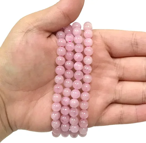 Vista 120 de Gem Avenue Handmade Round Bead Stretch Bracelet Unisex Natural Stone Beaded Jewelry for Men & Women, Elastic Wristband for Daily Wear