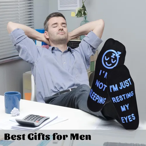 Vista 2 de ZXGXLAW Birthday Gifts for Dad,Men Husband Grandpa Women idea Fathers Day Christmas Im Not Sleeping Just Resting My Eyes