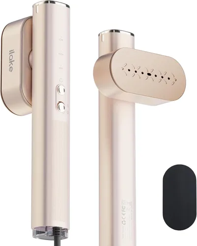 Vista 8 de Vaporizador para ropa, vaporizador portátil de 1000 W, tamaño de viaje, 100-240 V de doble voltaje, tanque de 4.1 fl oz, vapor de mano y plancha 2