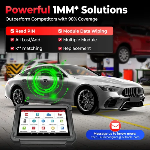 Vista 3 de Launch Scanner X431 1MM* Plus Car Tool with X-PROG3 (Valued $800), Engine/Gearbox ECU Clé, All-in-One Diagnostic Tool, ECU Coding as PAD, 39+
