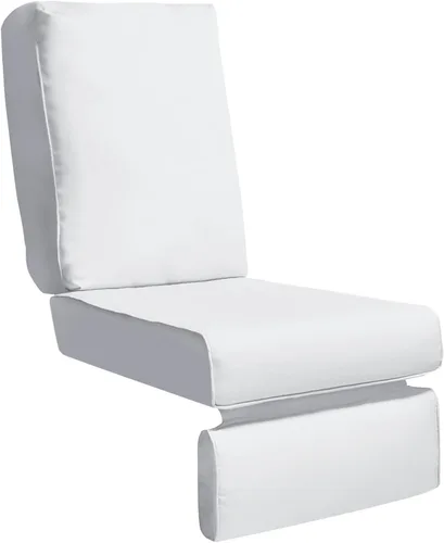 Vista 14 de Cojín de repuesto reclinable para interiores y exteriores, para muebles de patio silla sofá, cojín lavable para asiento profundo, protección UV Beige