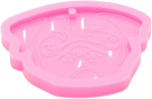 Vista 2 de Molde de silicona brillante para perros de resina brillante para bricolaje, llavero, joyería, molde epoxi, manualidades, manualidades, moldes