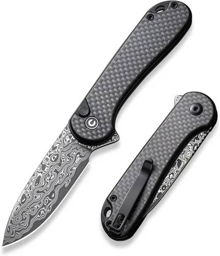 Vista 14 de CIVIVI Elementum II - Navaja de bolsillo plegable, hoja de acero Nitro-V de 2.96 pulgadas, mango G10, cuchillo utilitario con clip de bolsillo Negro