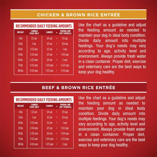 Vista 7 de Purina ONE - Paté natural, Paquete variado de comida húmeda enlatada para perros, SmartBlend Chicken Entree & Beef Entree - (6) latas de 13 oz.