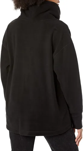 Vista 2 de DKNY Chaqueta sin botones de forro polar con cuello embudo para mujer