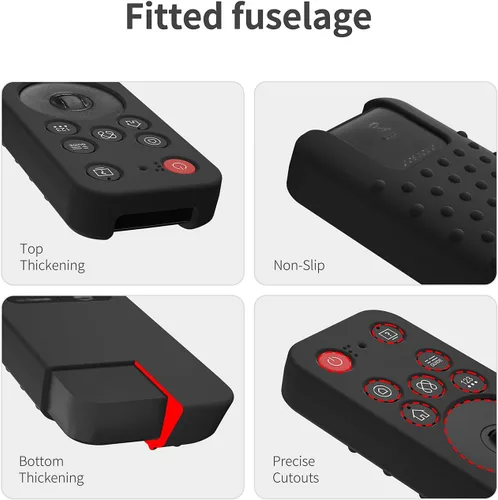 Vista 4 de Funda de silicona con control remoto para LG MR25GA, compatible con televisores inteligentes LG OLED 2025 C5, B5, G5, M5, con cordón (negro)