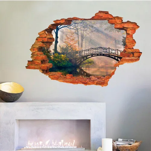 Vista 3 de Adhesivo de pared extraíble para ventana 3D, diseño de playa, decoración mural para el hogar, dormitorio, dormitorio