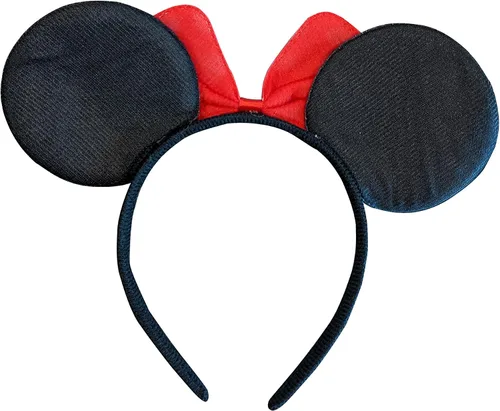 Vista 6 de 1 diadema con orejas de ratón de lunares, diadema para adultos, disfraz de ratón con espalda sólida, lazo rojo y rosa para niñas y niños, fiesta