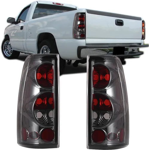 Vista 8 de Luces traseras Winjet para [1999 2000 2001 2002 2003 2004 2005 2006 Chevy Silverado 1500 2500 3500] [1999-2003 GMC Sierra] Juego de luces traseras