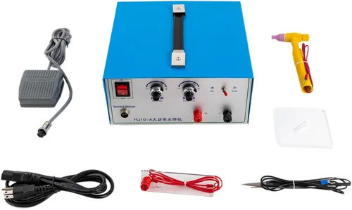 Vista 3 de Máquina de soldadura por puntos de joyería Máquina de soldadura de platino de oro y plata 110A 110V Soldador por puntos de joyería Máquina
