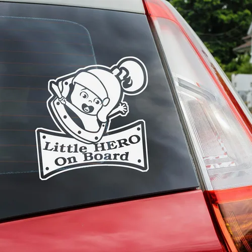 Vista 10 de Cartel de bebé a bordo – Divertido adhesivo para automóviles – Mantén a tu pequeño seguro con esta calcomanía de bebé en coche – Adhesivo