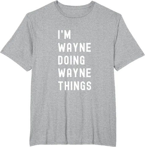 Vista 43 de Camiseta I'm Wayne Doing Wayne Things, Negro