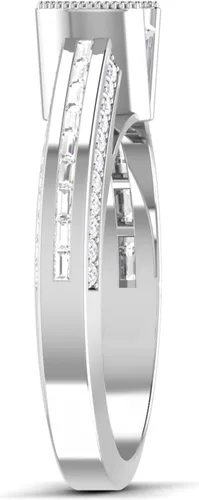 Vista 3 de IGI Certified 2.15Ctw Round Excellent Cut Lab Created Diamond Fancy Milgrain Engagement Ring With Channel Setting In 14k White Yellow Rose Gold for