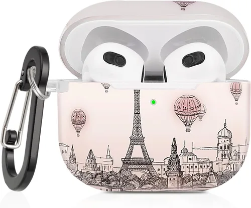 Vista 9 de Funda para AirPods de 3ª generación, funda para Airpod de 3ª generación 2021 para niños, mujeres y hombres, funda protectora rígida para AirPods 3ª