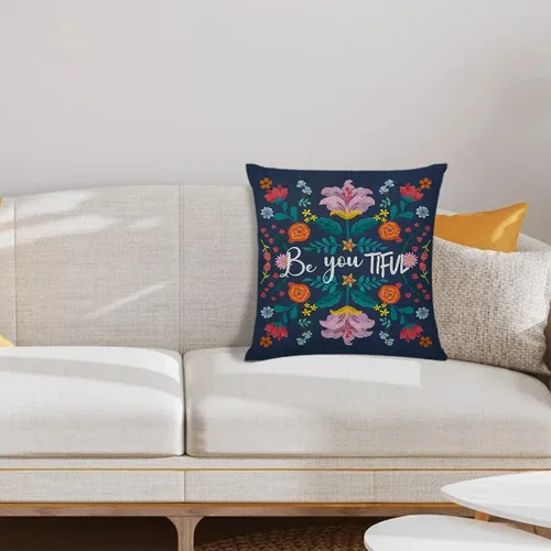 Vista 3 de Littlefa Inspiring Gifts - Funda de cojín con diseño de flores retro, funda de cojín decorativa para sala de estar, dormitorio, decoración para Sé