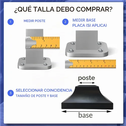 Vista 6 de Cubierta para base de poste de cubierta – Base de zapatos duradera a presión que transforma instantáneamente las patas de la mano y la escalera