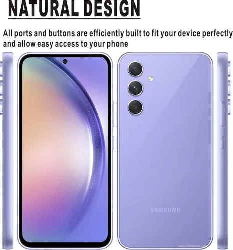 Vista 3 de Funda transparente compatible con Samsung Galaxy A54 5G Samsung Galaxy A54 5G Case, Shock-Absorption Flexible Clear TPU Rubber Protective Cell