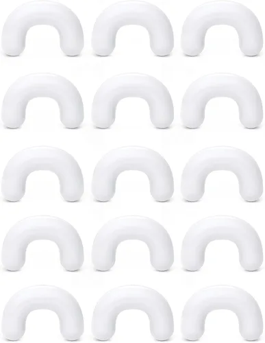 Vista 4 de Cisyozi 16G 14G 12G 10G 8G 6G 4G 2G Kit de Estiramiento de Retenedor de Tabique de Plástico Hipoalergénico Anillos de Tabique en Forma de U Pincher