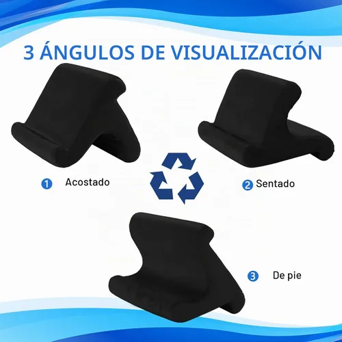 Vista 5 de SAMHOUSING Soporte de almohada para tablet, 3 ángulos de visión, compatible con tabletas, teléfonos y iPad Pro 9.7, 10.5, 12.9 Air Mini 4, Kindle