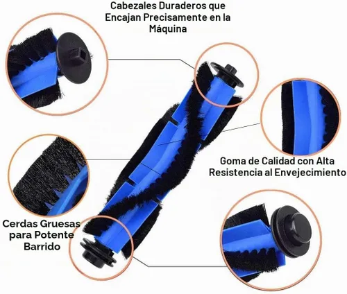 Vista 4 de Piezas de repuesto para Kyvol Cybovac E20, E30, E31, ionVac Robot Vacuum 2000PA Accesorios Filtros, cepillos, cepillo de rodillo