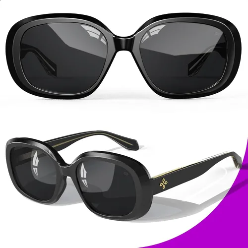 Vista 4 de VISOONE Oversized Square Sunglasses for Women Retro Shades