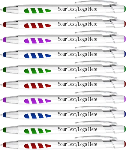 Vista 12 de Bolígrafos personalizados con tu logotipo o texto personalizado, paquete de 200 unidades a granel para negocios, fiestas y eventos, lápiz capacitivo
