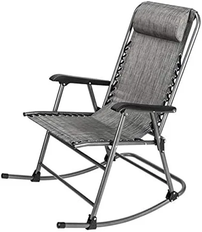 Vista 2 de TEKLAPS Mecedora Silla de ocio para sala de estar gris