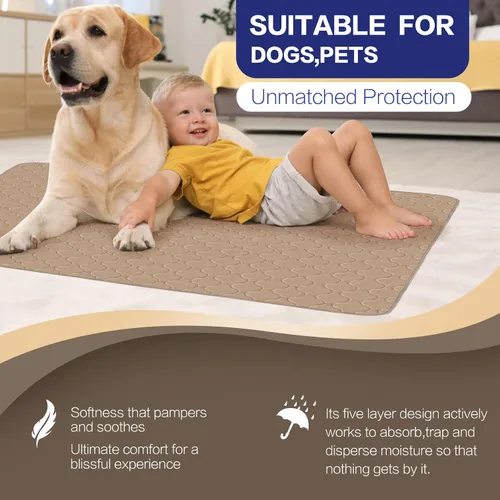 Vista 3 de Alsunny Almohadillas de orina de hospital para niños de 18 x 24 pulgadas (paquete de 4), almohadillas de humectación de cama para niños, almohadilla