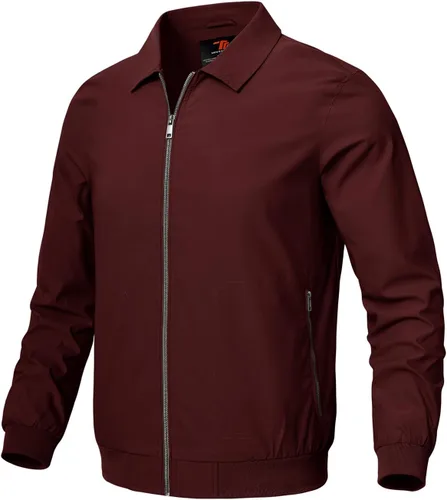 Vista 29 de Rdruko Chaquetas ligeras para hombre Cortavientos de primavera y otoño Chaquetas ligeras Casuales y elegantes con bolsillos