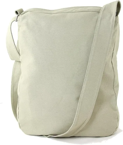 Vista 3 de Peeking Fox On - Bolso bandolera grande de lona