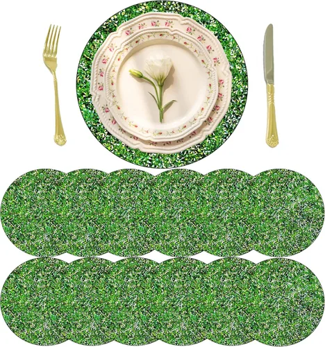 Vista 16 de Manteles Individuales Dorados Tapete Dorado Resistente al Calor Decoración de Diamante Triturado Decoración de Pedrería Decoraciones de Otoño