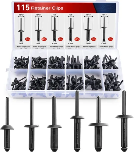 Vista 15 de Nilight 1001 clips universales para automóvil, mezclados, parachoques de automóvil, protector de panel de puerta, cubierta de motor, retenedor