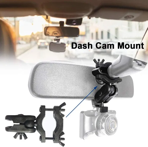 Vista 3 de Kakalote Soporte universal para coche - Soporte y soporte para cámaras de salpicadero, se adapta a la mayoría de los modelos (negro)