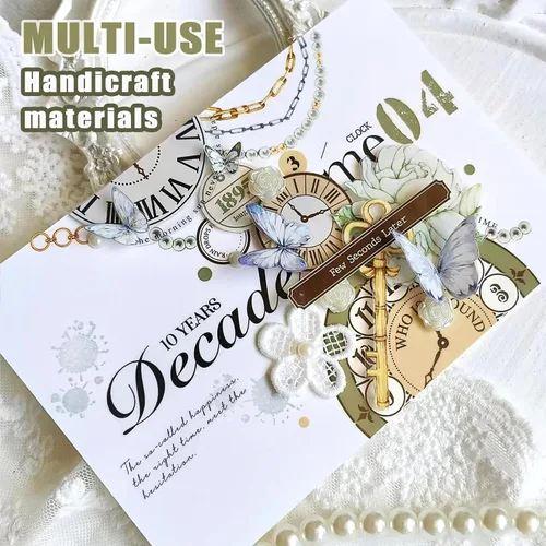 Vista 6 de Aromoty 20 piezas de papel artesanal para álbum de recortes, papel texturizado para manualidades, papel Morandi A5 en malla, tela de morera, mezcla