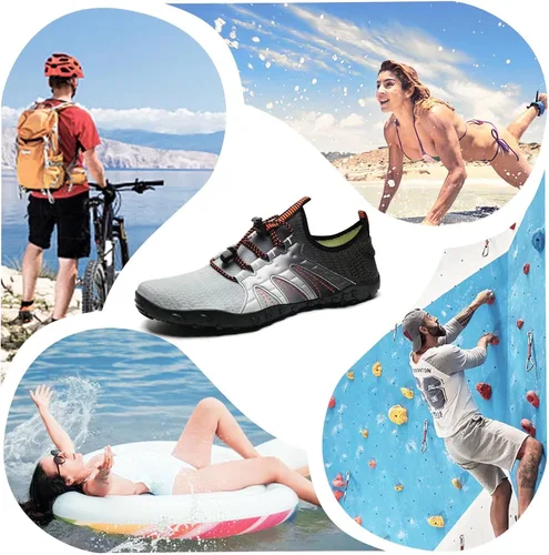 Vista 6 de Tenis impermeables para hombres y mujeres descalzo calcetín acuático de secado rápido para usar al aire libre calzado deportivo para kayak canotaje