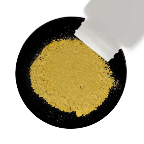 Vista 4 de Óxido de hierro amarillo [(Fe2) O3.H20] 99% polvo grado AR 1 libra en dos botellas ahorradoras de espacio