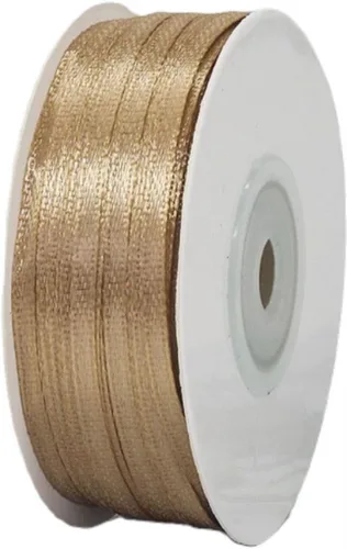 Vista 120 de Cinta beige de 1-1/2 pulgadas x 25 yardas, cinta de satén de tela de color sólido para envolver regalos, manualidades, ramos de novia, coronas