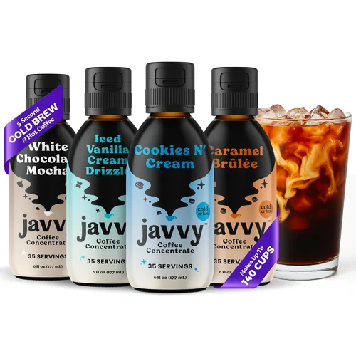 Vista 21 de Javy Coffee Concentrado - Café frío preparado, perfecto para café helado instantáneo, café frío y café caliente, paquete de 2 - Original descafeinado