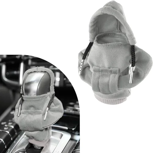 Vista 8 de Ziciner Funda para palanca de cambios de coche, diseño de suéter a la moda, protector de cambios suave universal, accesorios de decoración