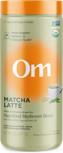 Vista 13 de Om Mushroom Superfood Mezcla de café en polvo de hongos, porción única, 10 unidades, granos arábica orgánicos, melena de león, cordyceps, cola