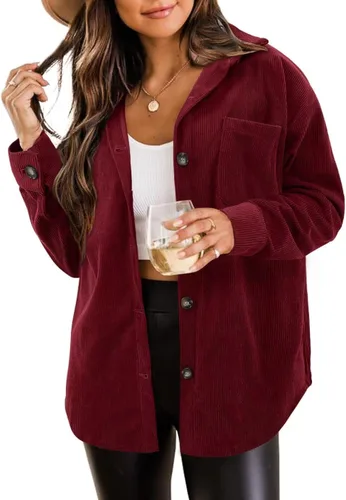 Vista 58 de ZOLUCKY Chaqueta de manga larga con botones para mujer, talla grande, blusas