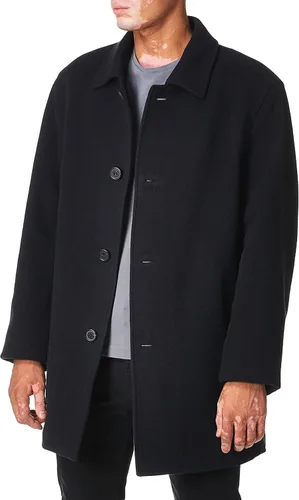 Vista 2 de Cole Haan Abrigo clásico de mezcla de cachemira para hombre con cuello de camisa