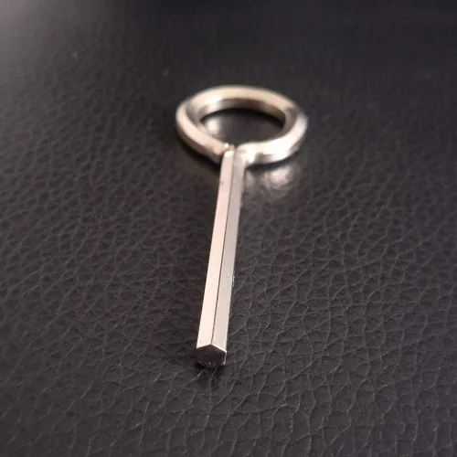 Vista 5 de Llave hexagonal estándar de 1/8 pulgadas con bucle completo, llave Allen para dispositivos de salida de pánico, metal sólido, 10 paquetes