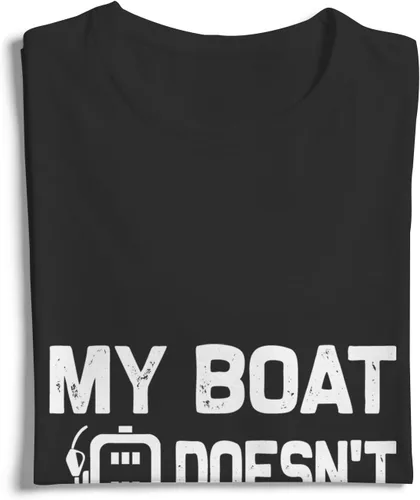 Vista 5 de Camiseta unisex de manga corta con texto en inglés My Boat Doesn't Run on Though