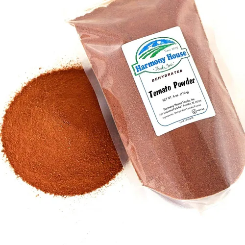 Vista 7 de Tomate desecado en polvo de Harmony House Foods (6 onzas, bolsa con cierre) para cocinar, camping, suministros de emergencia, y más.