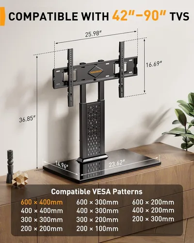 Vista 2 de Perlegear Soporte de TV PGTVS36 y PGFLS34B