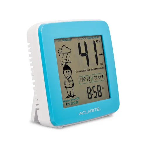 Vista 7 de AcuRite Estación meteorológica What-to-Wear con reloj despertador, hora, fecha y sensor inalámbrico para exteriores para pronóstico hiperlocal
